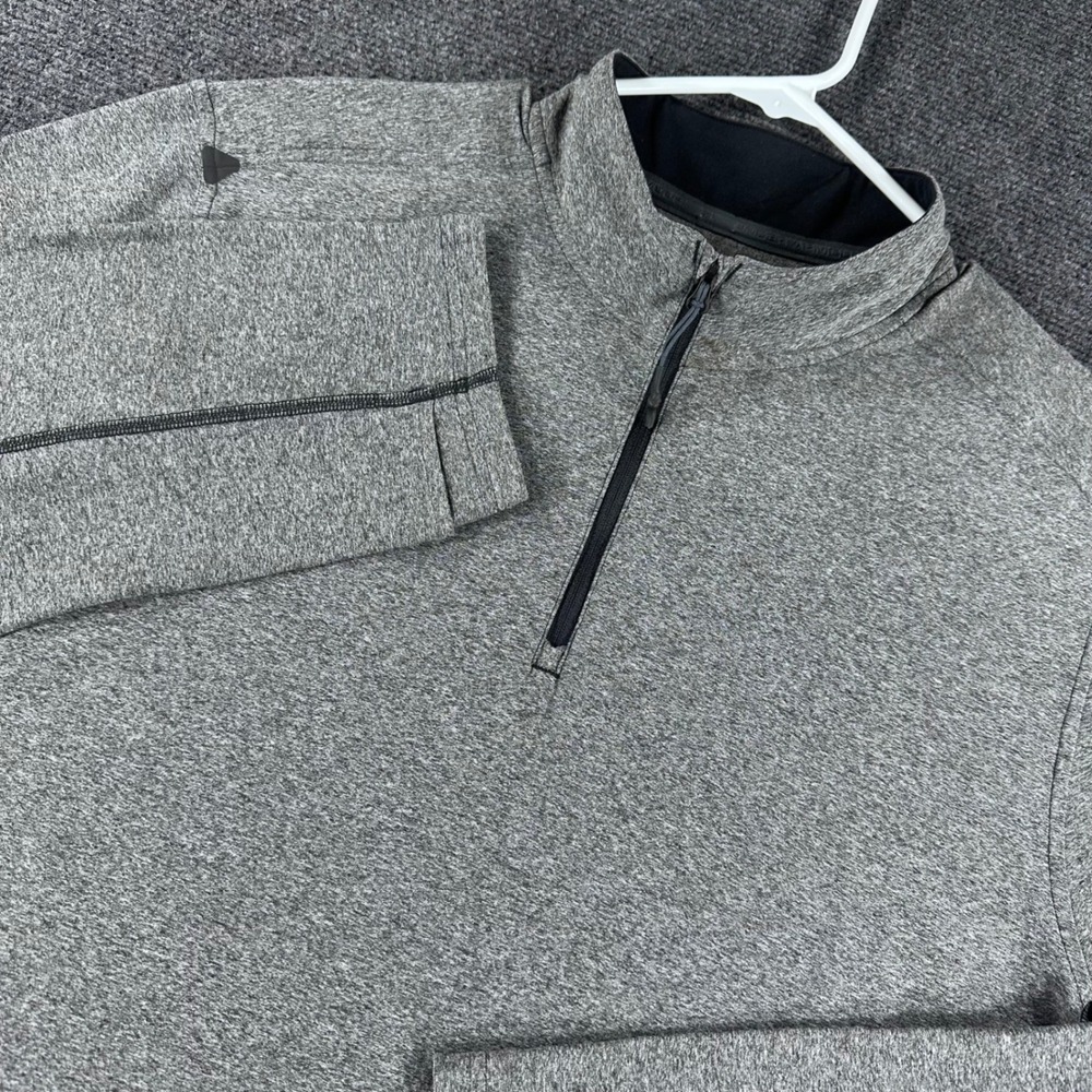 Under Armour Pullover Mens XXL 2XL Grey HeatGear 1/4 Zip Long Sleeve 1294504-001